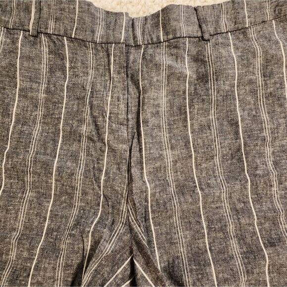 Lane Bryant striped boho Grey and white linen blend shorts plus size 20 - Picture 5 of 7